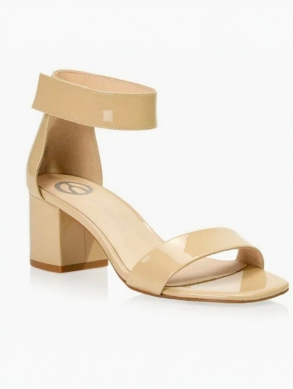 NWOT The Wishbone ADDISON 2 Women's Patent Nude Leather Block Heel Square 11M